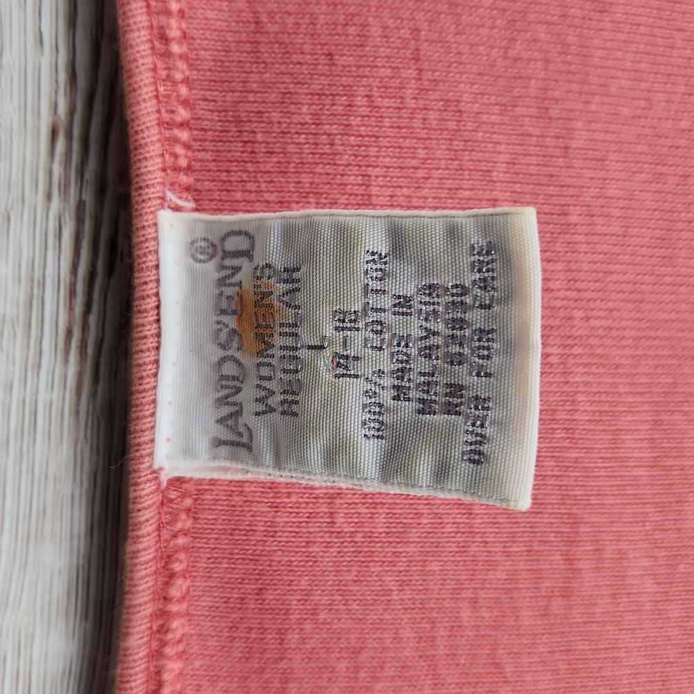 Land's End, Women's Coral Tunic top, v-neck, short Sleeves, Sz 14-16 - Picture 3 of 7